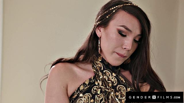 Sensual Trans Masseuse Seduces Client - GenderXFilms