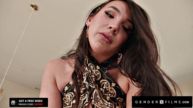 Sensual Trans Masseuse Seduces Client - GenderXFilms