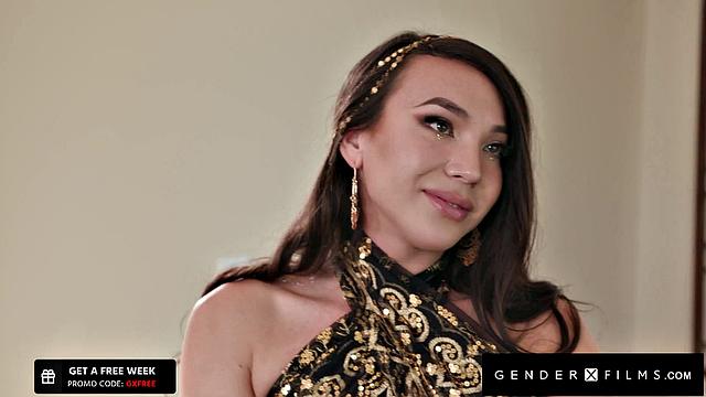 Sensual Trans Masseuse Seduces Client - GenderXFilms