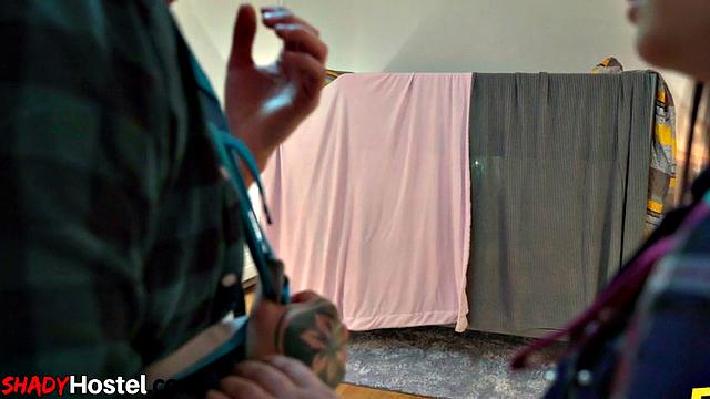 Real amateur backpackers riding