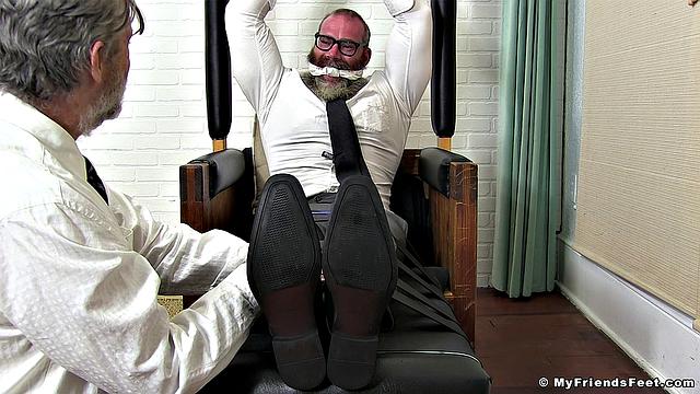 Rick Tickled in Sheer Pantyhose - Rick