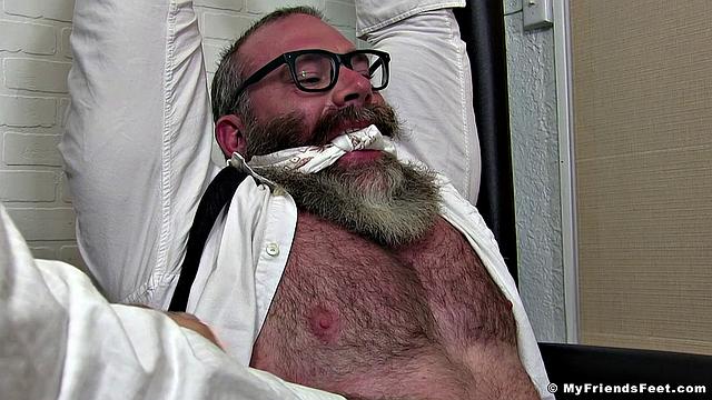 Rick Tickled in Sheer Pantyhose - Rick