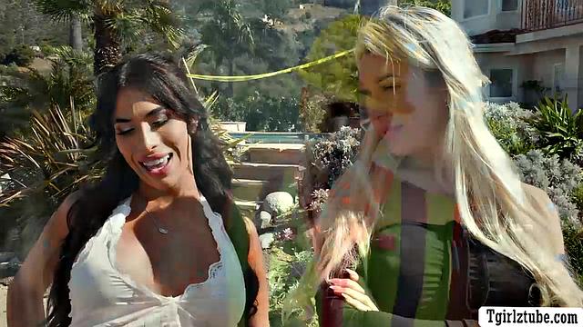 Construction worker drills two horny TS