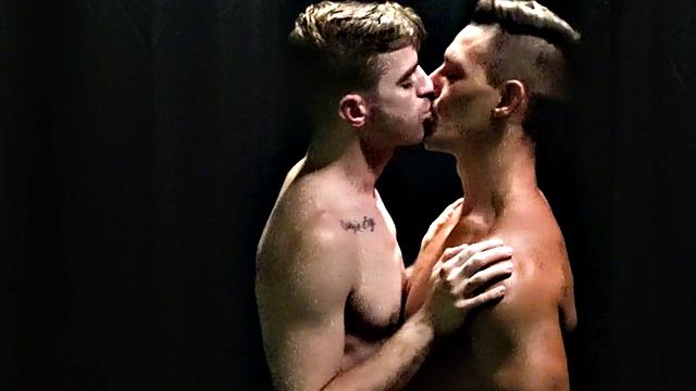 Breeding young stud fucks athletic jock after rimming ass