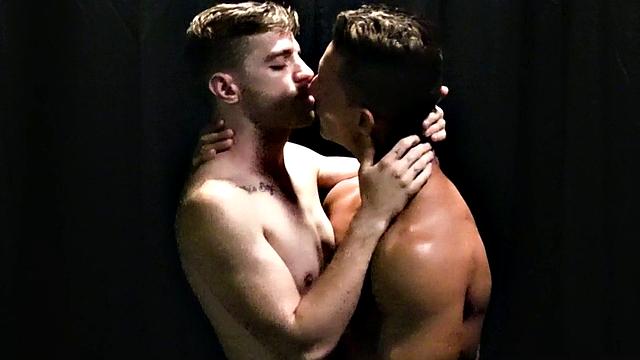 Breeding young stud fucks athletic jock after rimming ass