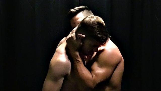 Breeding young stud fucks athletic jock after rimming ass