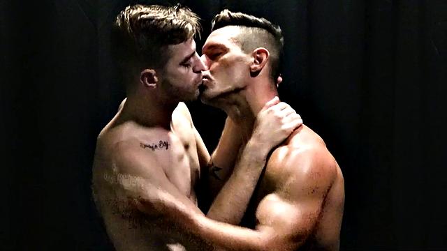 Breeding young stud fucks athletic jock after rimming ass