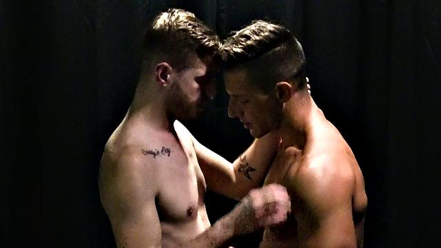 Breeding young stud fucks athletic jock after rimming ass