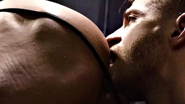 Breeding young stud fucks athletic jock after rimming ass