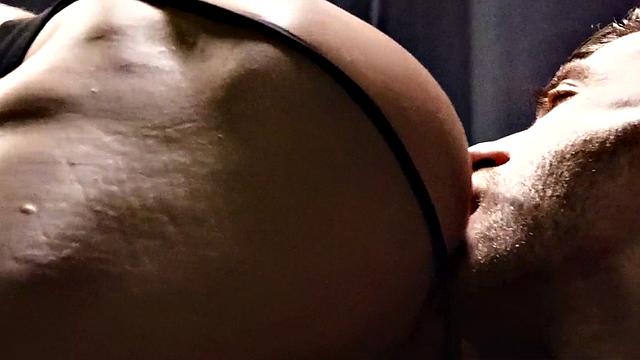 Breeding young stud fucks athletic jock after rimming ass