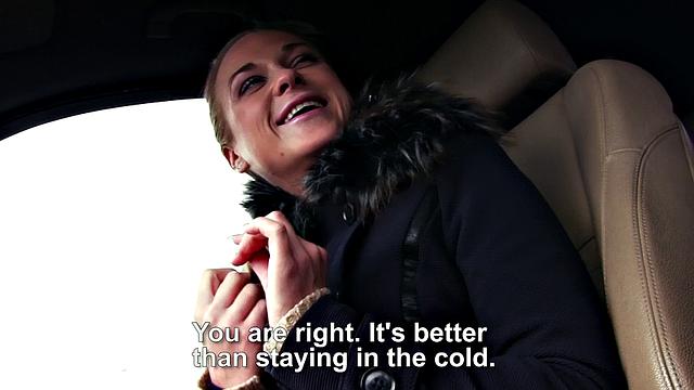 Fit Hitchhiker in Nude Stockings