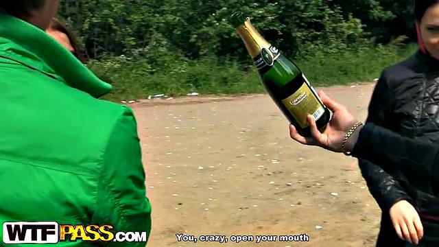 Teen in stockings fucking