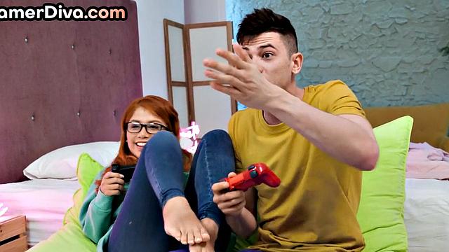 Cute 21yo gaming bae analfucked by BFF doggystyle