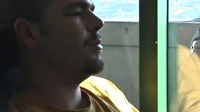 Young Tony returns for another solo session and after pulling off his pants he strokes up a stiff one, while watching some on his computer. After jacking off with determination, Tony strokes out another messy cum shot