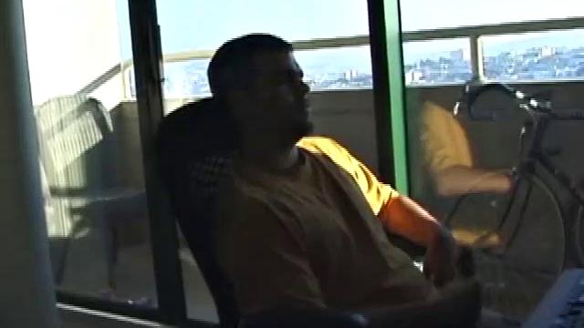 Young Tony returns for another solo session and after pulling off his pants he strokes up a stiff one, while watching some on his computer. After jacking off with determination, Tony strokes out another messy cum shot