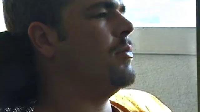 Young Tony returns for another solo session and after pulling off his pants he strokes up a stiff one, while watching some on his computer. After jacking off with determination, Tony strokes out another messy cum shot