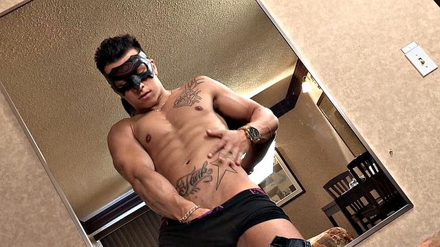 Maskurbate - Amateur Hunk's First Time Solo Jerk