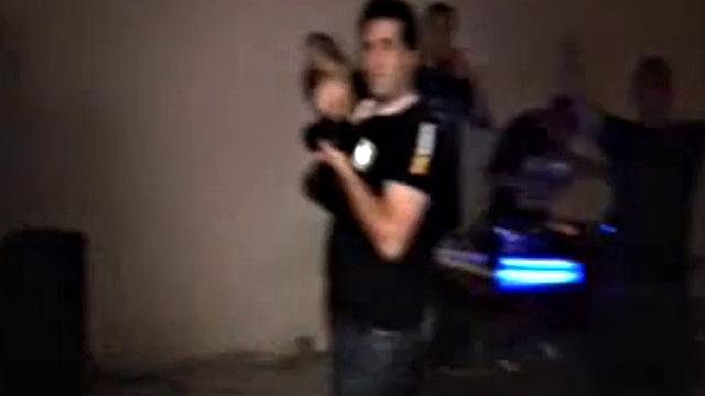 Hot party girls with small tits take turns on a lucky stud