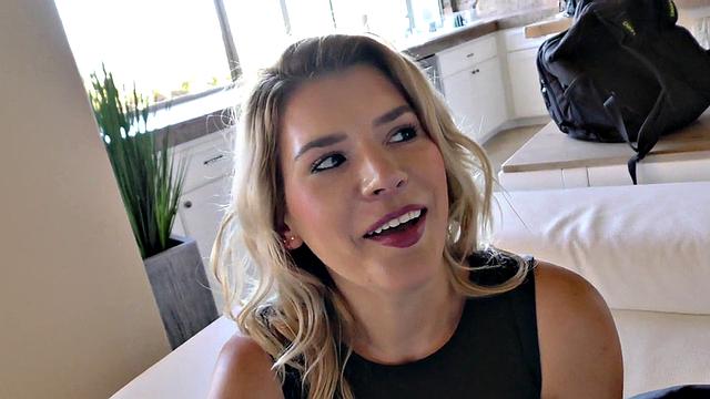 Hot blonde teen with grandpa