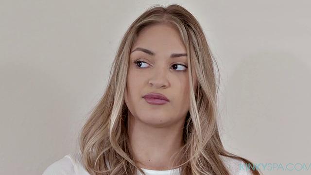 Gizelle Blanco takes advantage of a massage at the Kinky Spa