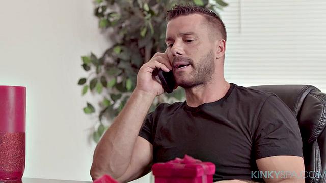 Gizelle Blanco takes advantage of a massage at the Kinky Spa