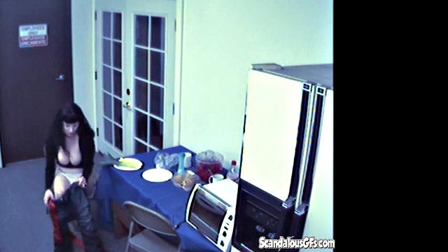 Brunette rubbing and Masturbating with Vegetable