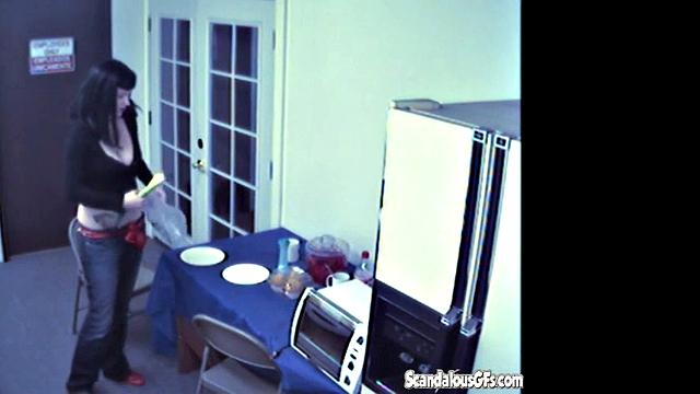 Brunette rubbing and Masturbating with Vegetable