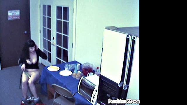 Brunette rubbing and Masturbating with Vegetable