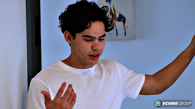 Mella has her friend fuck her young, tight ass