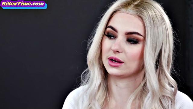 Horny blondie riding in threesome