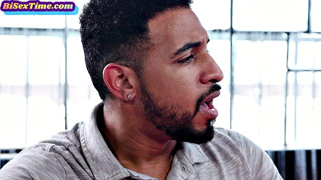 Horny blondie riding in threesome