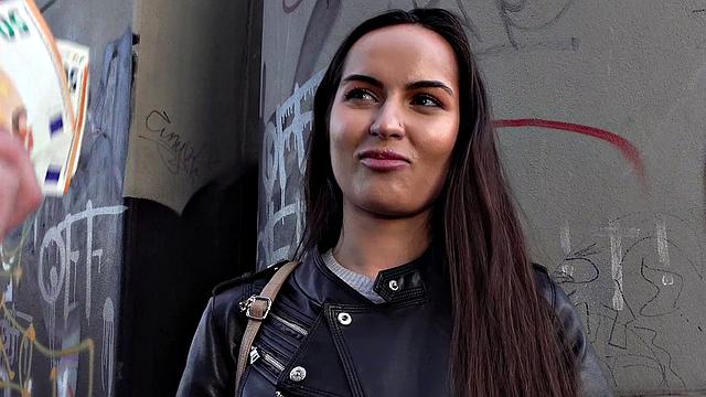 Tight Russian gets fucked outdoors