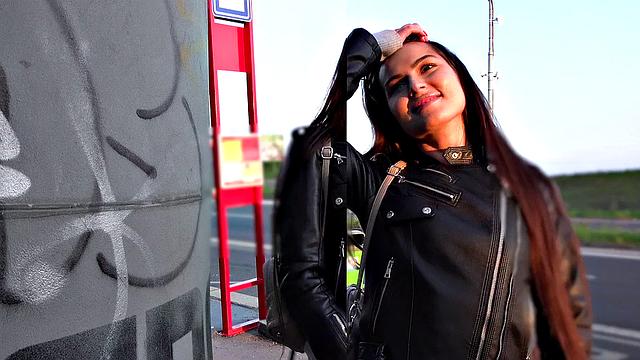 Tight Russian gets fucked outdoors