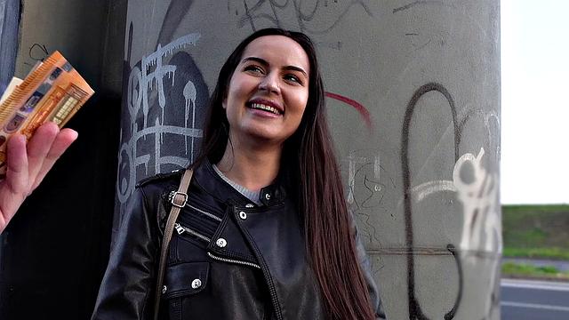 Tight Russian gets fucked outdoors