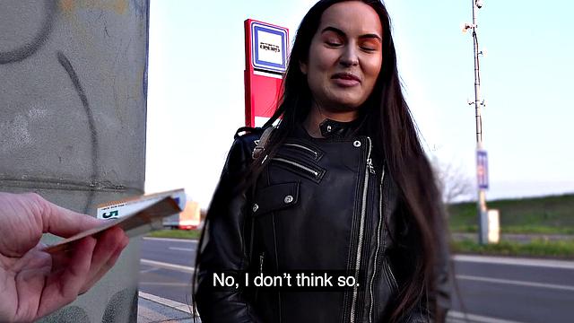 Tight Russian gets fucked outdoors