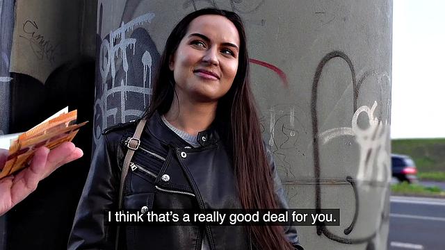 Tight Russian gets fucked outdoors