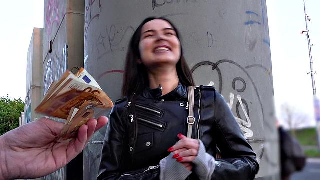 Tight Russian gets fucked outdoors