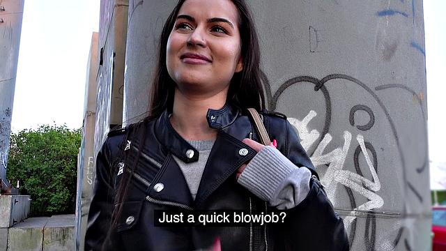 Tight Russian gets fucked outdoors