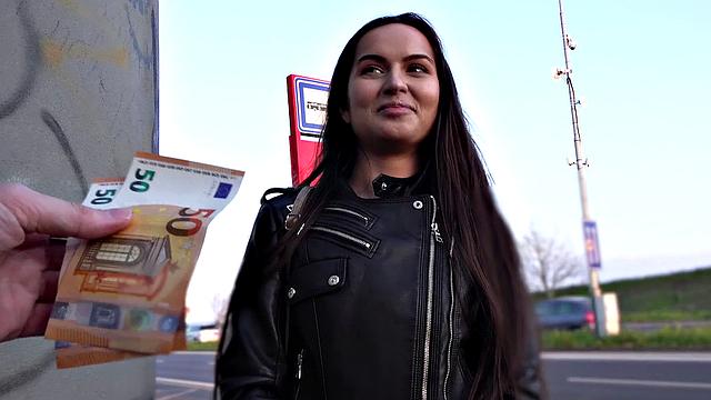 Tight Russian gets fucked outdoors