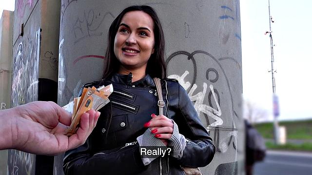 Tight Russian gets fucked outdoors