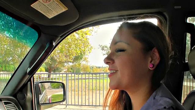 Hot POV action with a sexy babe in panties fingering her pussy and taking a cumshot on the bed