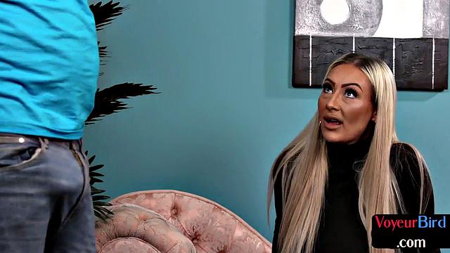 Blonde MILF watching BBC