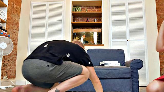 RIM4K. For playing Twister, guy has his ass licked by ginger GF