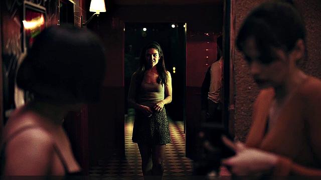 Danielle Campbell licking