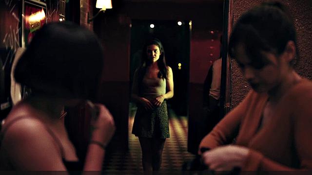 Danielle Campbell licking