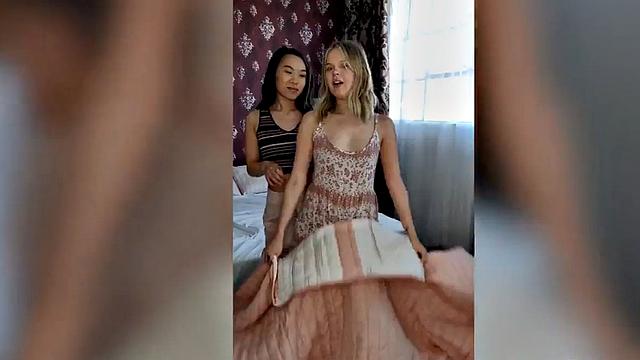 Short guy fucks stunning babes in 3way ta gym after workout