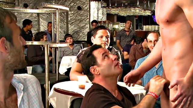 Real public cocksucking at party