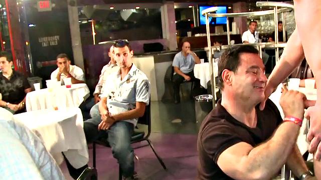 Real public cocksucking at party