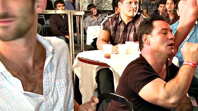 Real public cocksucking at party