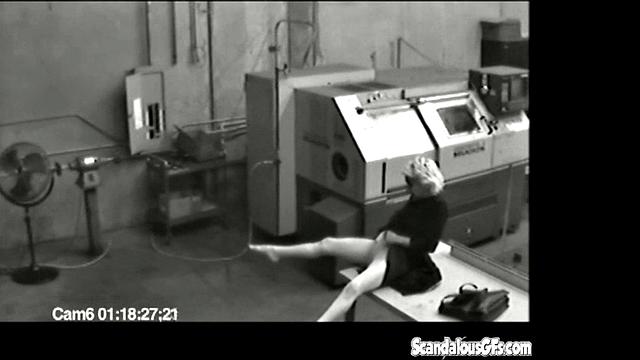 Amateur blonde caught fingering herself on camera and getting wild with a man